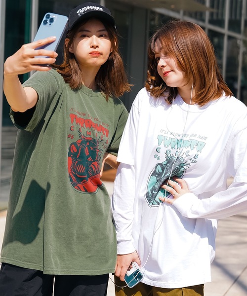 THRASHER（スラッシャー）の「#COMIC 6 GARMENT DYED S/S T-SHIRTS/スラッシャー半袖Tシャツ（Tシャツ/カットソー・メンズ・ホワイト/ダークグリーン/ブラック系その他・MEDIUM/LARGE/X-LARGE）」の4枚目の写真