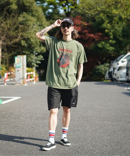 COMIC 6 GARMENT DYED S/S T-SHIRTS/スラッシャー半袖Tシャツ（T