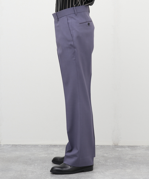 EDIFICE LA BOUCLE(エディフィスラブークル)の「【LA BOUCLE / ラブークル】トロピカルウール セミフレア スラックス(スラックス・メンズ・パープル/ライトグリーン/ブラック・3/1/2)」の19枚目の写真