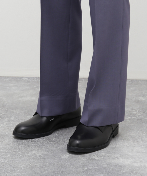 EDIFICE LA BOUCLE(エディフィスラブークル)の「【LA BOUCLE / ラブークル】トロピカルウール セミフレア スラックス(スラックス・メンズ・パープル/ライトグリーン/ブラック・3/1/2)」の5枚目の写真