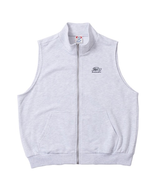 WHO'S WHO gallery（フーズフーギャラリー）の「COOPER FACTスウェットスタンドカラーベスト（ベスト・メンズ・ホワイト/ブラック/ライトグレー・FREE）」の3枚目の写真