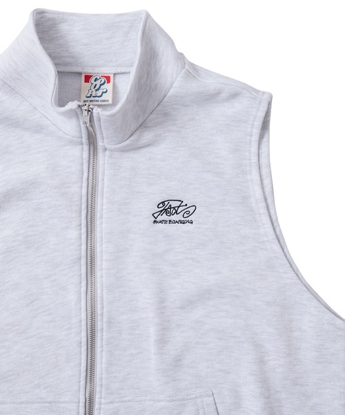 WHO'S WHO gallery（フーズフーギャラリー）の「COOPER FACTスウェットスタンドカラーベスト（ベスト・メンズ・ホワイト/ブラック/ライトグレー・FREE）」の5枚目の写真