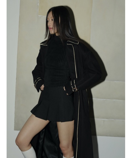 AMAIL(アマイル)の「Super mini skirt(スカート・レディース・ベージュ/ブラック・FREE)」の3枚目の写真