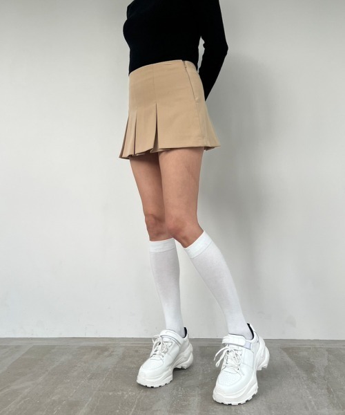 AMAIL(アマイル)の「Super mini skirt(スカート・レディース・ベージュ/ブラック・FREE)」の13枚目の写真