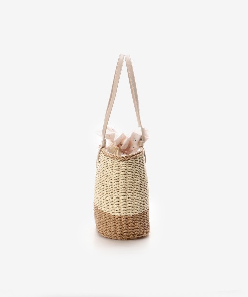 & chouette(アンドシュエット)の「デイジーモチーフかごバッグ(かごバッグ・レディース・ブラウン/ベージュ/ネイビー/ラベンダー・FREE)」の22枚目の写真