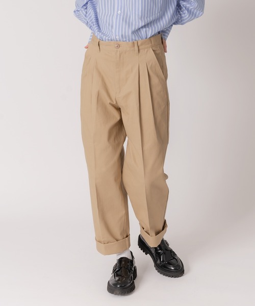 ONCILY(オンシェリー)の「ROLL UP CHINO PANTS / ロールアップチノパンツ(チノパンツ・メンズ・ベージュ/カーキ/ネイビー・SMALL/LARGE/MEDIUM)」の14枚目の写真