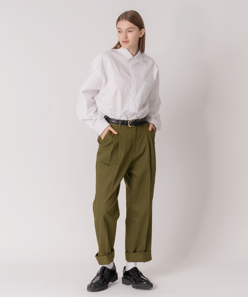 ONCILY(オンシェリー)の「ROLL UP CHINO PANTS / ロールアップチノパンツ(チノパンツ・メンズ・ベージュ/カーキ/ネイビー・SMALL/LARGE/MEDIUM)」の9枚目の写真