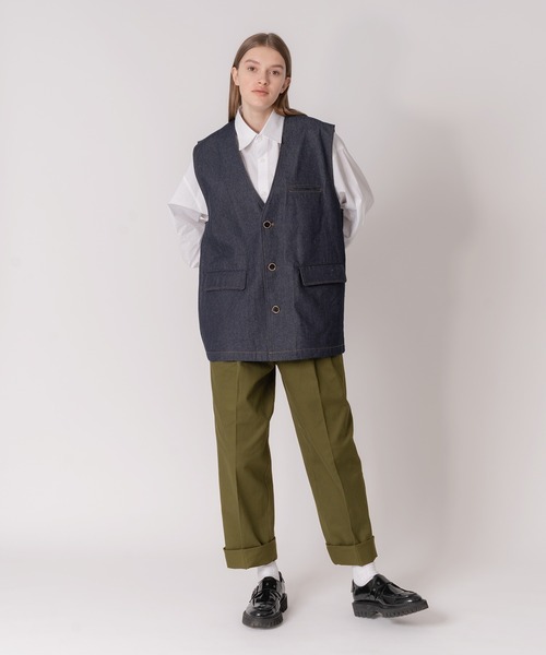 ONCILY(オンシェリー)の「ROLL UP CHINO PANTS / ロールアップチノパンツ(チノパンツ・メンズ・ベージュ/カーキ/ネイビー・SMALL/LARGE/MEDIUM)」の11枚目の写真
