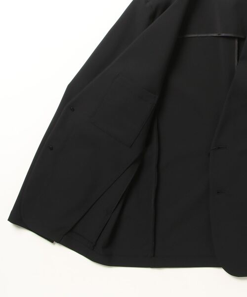 ATTACHMENT ダブルクロスノーカラージャケット ソロテックス 黒 1 ATTACHMENT ダブルクロスノーカラージャケット ソロテックス 黒