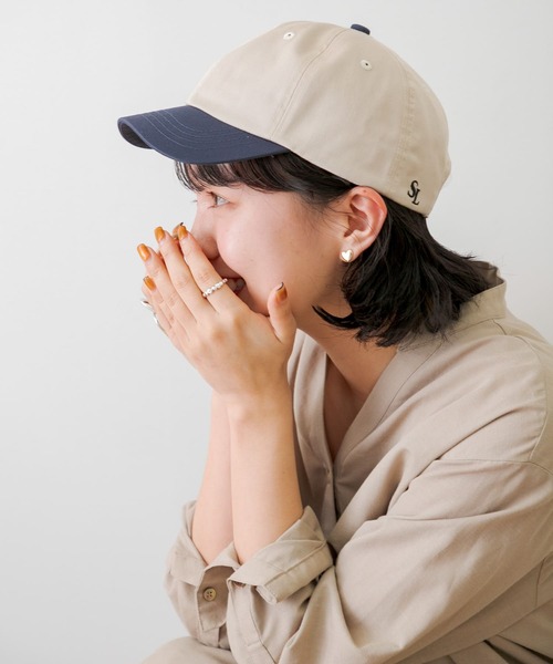 URBAN RESEARCH Sonny Label（アーバンリサーチサニーレーベル）の「ツイルショートキャップ（キャップ・レディース・ブルー系その他/ベージュ系その他/ベージュ/ネイビー/カーキ・ONE）」の5枚目の写真