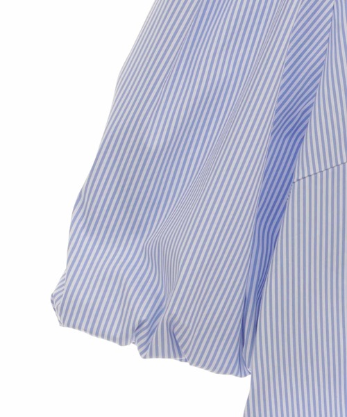 31 Sons de mode（トランテアン　ソン　ドゥ　モード）の「衿レースパフ袖ブラウス（シャツ/ブラウス・レディース・ブラック/サックスブルー/オフホワイト・36）」の8枚目の写真