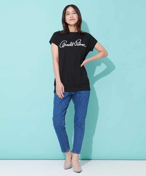 Arnold Palmer(アーノルドパーマー)の「レガシー ロゴ フレンチスリーブ Tシャツ(Tシャツ/カットソー・レディース・アイボリー/ブラック/ライトブラウン・M/S/L)」の15枚目の写真