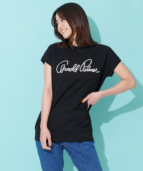 Arnold Palmer(アーノルドパーマー)の「レガシー ロゴ フレンチスリーブ Tシャツ(Tシャツ/カットソー・レディース・アイボリー/ブラック/ライトブラウン・M/S/L)」の14枚目の写真