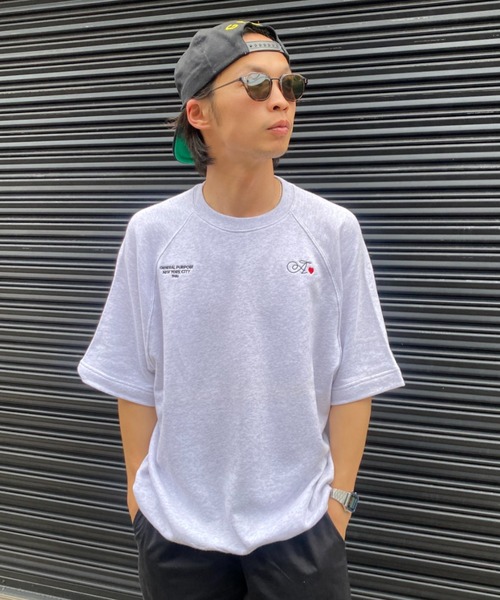 A.en(エイエン )の「A.en Heart Short Sleeve Sweat(スウェット・メンズ・ブラック/ライトグレー・M/L/XL)」の7枚目の写真