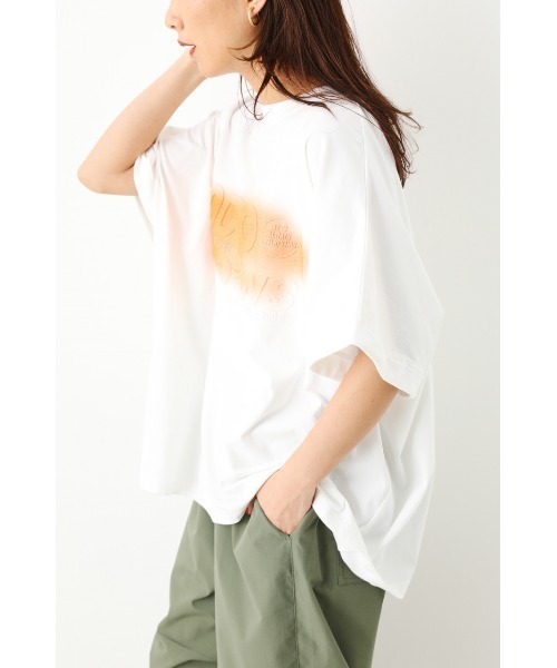 RODEO CROWNS WIDE BOWL(ロデオクラウンズワイドボウル)の「SPRAYエンボスロゴTシャツ(Tシャツ/カットソー・レディース・ライトブルー/オフホワイト/チャコールグレー・FREE)」の14枚目の写真