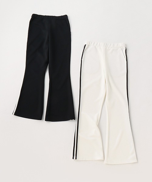 LOVETOXIC（ラブトキシック）の「【LTXC】接触冷感ラインフレアパンツ（その他パンツ・キッズ・ブラック/オフホワイト・SS/S/M/L）」の13枚目の写真