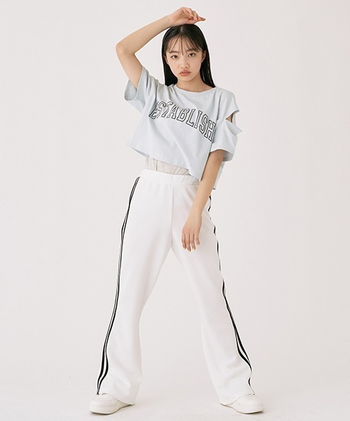 LOVETOXIC（ラブトキシック）の「【LTXC】接触冷感ラインフレアパンツ