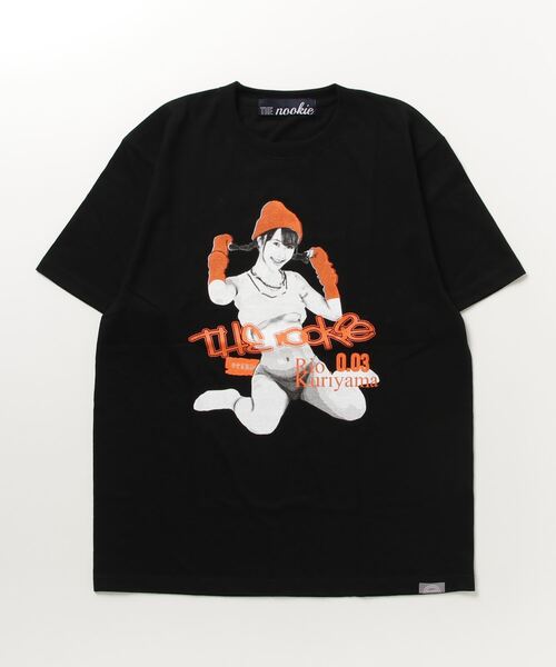 THE Nookie(ザヌーキー)の「『THE nookie LOVE Rio Kuriyama』PORTRAIT TEE(Tシャツ/カットソー・レディース・ブラック/ホワイト・LARGE)」の1枚目の写真