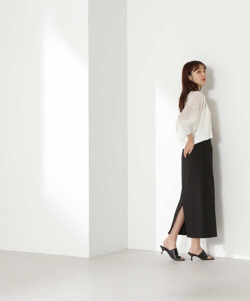 NATURAL BEAUTY BASIC(ナチュラルビューティーベーシック)の「◇クロップドシアーカーディガン(カーディガン/ボレロ・レディース・ブラック/ダークグリーン/ダークブラウン/オフホワイト・FREE)」の15枚目の写真