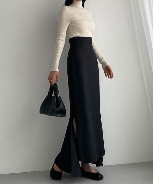 Louere（ルエレ）の「ハイウエストヘリンボーンスリットマーメイドスカート（スカート・レディース・ベージュ/ブラウン/ブラック/グレー・X-LARGE/SMALL/MEDIUM/LARGE）」の13枚目の写真
