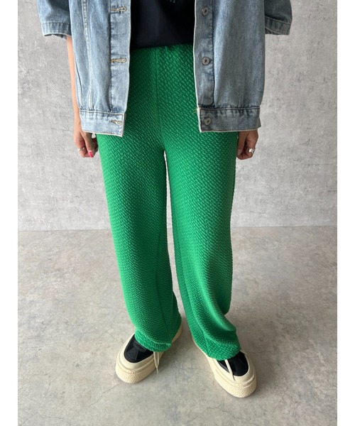 owndaily(オンデイリー)の「ワッフルレギンスパンツ(その他パンツ・レディース・ブラック/ピンク/ブルー/グリーン・FREE)」の9枚目の写真