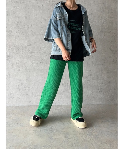 owndaily(オンデイリー)の「ワッフルレギンスパンツ(その他パンツ・レディース・ブラック/ピンク/ブルー/グリーン・FREE)」の13枚目の写真