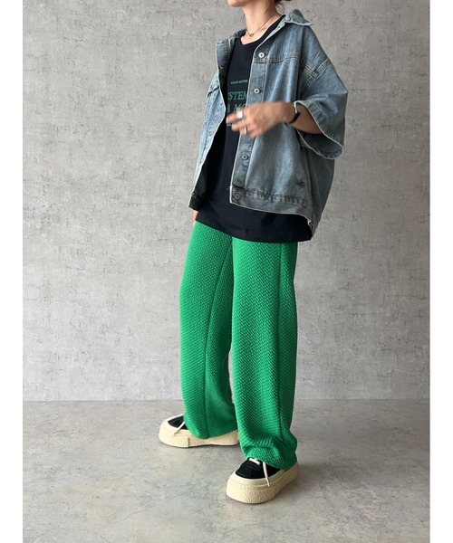 owndaily(オンデイリー)の「ワッフルレギンスパンツ(その他パンツ・レディース・ブラック/ピンク/ブルー/グリーン・FREE)」の14枚目の写真