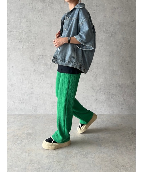 owndaily(オンデイリー)の「ワッフルレギンスパンツ(その他パンツ・レディース・ブラック/ピンク/ブルー/グリーン・FREE)」の16枚目の写真