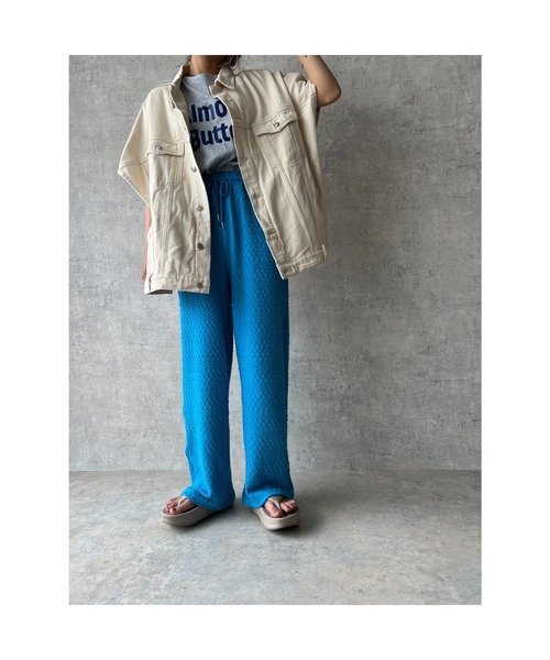 owndaily(オンデイリー)の「ワッフルレギンスパンツ(その他パンツ・レディース・ブラック/ピンク/ブルー/グリーン・FREE)」の17枚目の写真