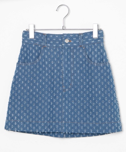 WEGO（ウィゴー）の「WEGO/パンチングデニム台形ミニスカート（デニムスカート・レディース・ライトインディゴブルー・FREE）」の11枚目の写真