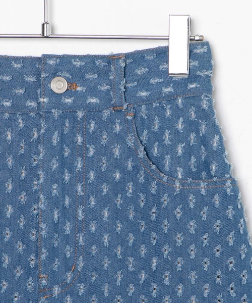 WEGO（ウィゴー）の「WEGO/パンチングデニム台形ミニスカート（デニムスカート・レディース・ライトインディゴブルー・FREE）」の13枚目の写真