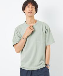 UNIVERSAL OVERALL | 【別注】＜UNIVERSAL OVERALL＞GLR ロゴ エンブロ ポケット Tシャツ(Tシャツ/カットソー)