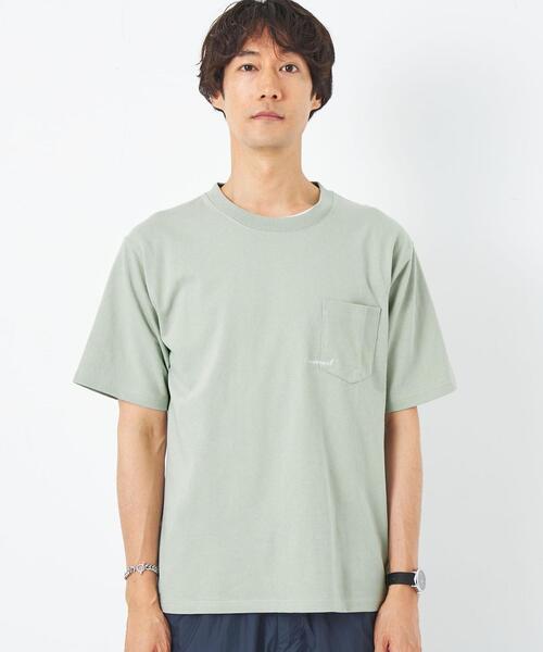 UNIVERSAL OVERALL(ユニバーサルオーバーオール)の「【別注】<UNIVERSAL OVERALL>GLR ロゴ エンブロ ポケット Tシャツ(Tシャツ/カットソー・メンズ・ホワイト/ライム/ダークグレー・M/S/L)」の4枚目の写真