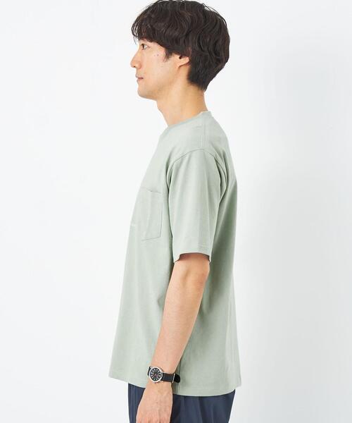 UNIVERSAL OVERALL(ユニバーサルオーバーオール)の「【別注】<UNIVERSAL OVERALL>GLR ロゴ エンブロ ポケット Tシャツ(Tシャツ/カットソー・メンズ・ホワイト/ライム/ダークグレー・M/S/L)」の5枚目の写真