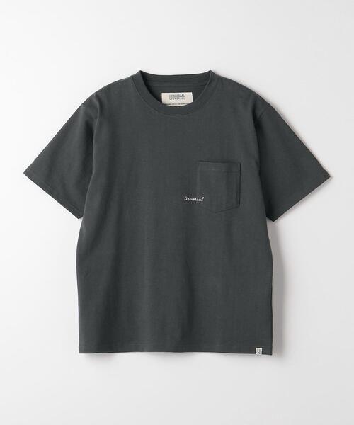 UNIVERSAL OVERALL(ユニバーサルオーバーオール)の「【別注】<UNIVERSAL OVERALL>GLR ロゴ エンブロ ポケット Tシャツ(Tシャツ/カットソー・メンズ・ホワイト/ライム/ダークグレー・M/S/L)」の8枚目の写真