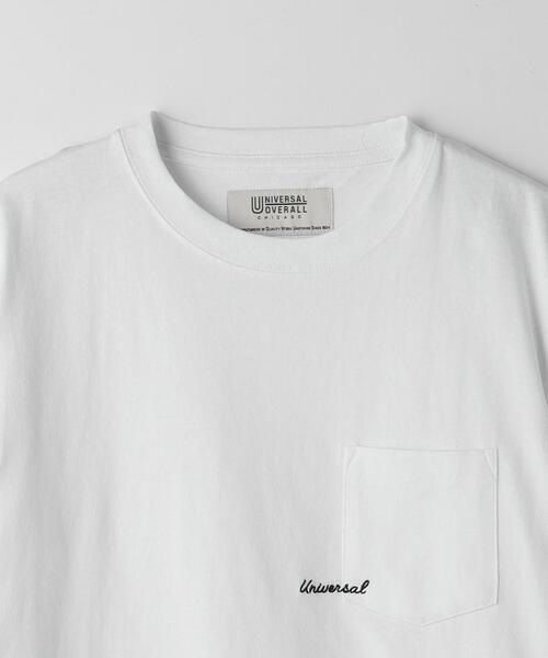 UNIVERSAL OVERALL(ユニバーサルオーバーオール)の「【別注】<UNIVERSAL OVERALL>GLR ロゴ エンブロ ポケット Tシャツ(Tシャツ/カットソー・メンズ・ホワイト/ライム/ダークグレー・M/S/L)」の18枚目の写真