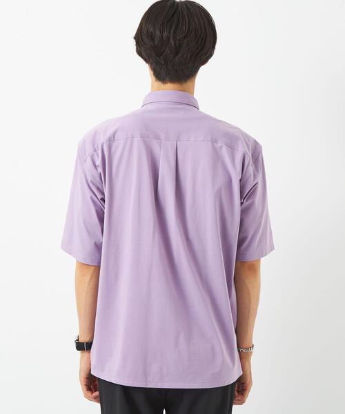 green label relaxing（グリーンレーベルリラクシング）の「クリアジャージ オープンカラー シャツ（シャツ/ブラウス・メンズ・ライラック/ライトグレー/ワインレッド/ネイビー・L/S/M/XL）」の7枚目の写真