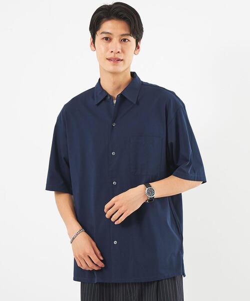 green label relaxing（グリーンレーベルリラクシング）の「クリアジャージ オープンカラー シャツ（シャツ/ブラウス・メンズ・ライラック/ライトグレー/ワインレッド/ネイビー・L/S/M/XL）」の10枚目の写真