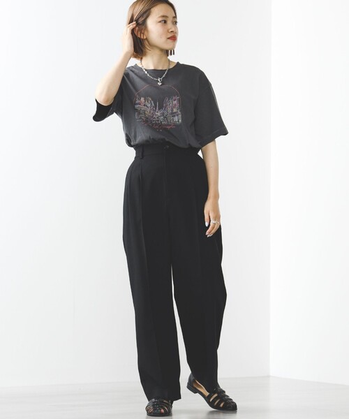 BEAMS HEART(ビームスハート)の「BEAMS HEART / カラフルプリント Tシャツ(Tシャツ/カットソー・レディース・オフホワイト/ブラック系その他4/パープル系その他5・FREE)」の7枚目の写真