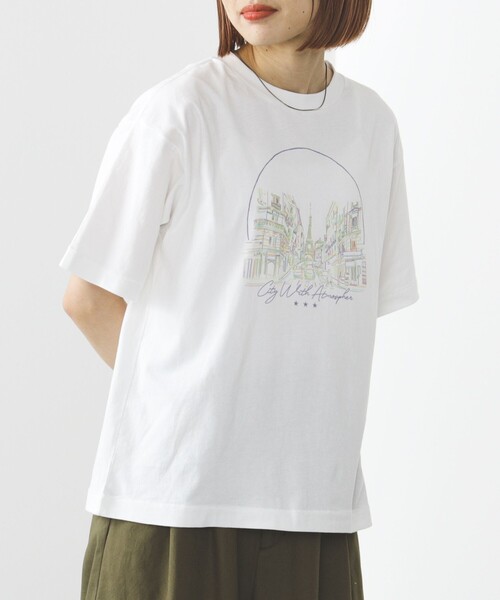 BEAMS HEART(ビームスハート)の「BEAMS HEART / カラフルプリント Tシャツ(Tシャツ/カットソー・レディース・オフホワイト/ブラック系その他4/パープル系その他5・FREE)」の16枚目の写真