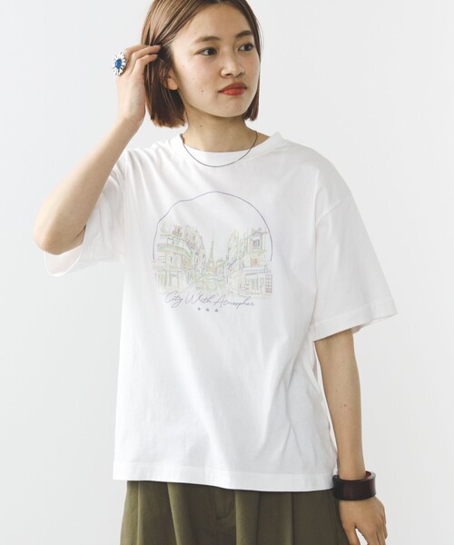 BEAMS HEART(ビームスハート)の「BEAMS HEART / カラフルプリント Tシャツ(Tシャツ/カットソー・レディース・オフホワイト/ブラック系その他4/パープル系その他5・FREE)」の17枚目の写真