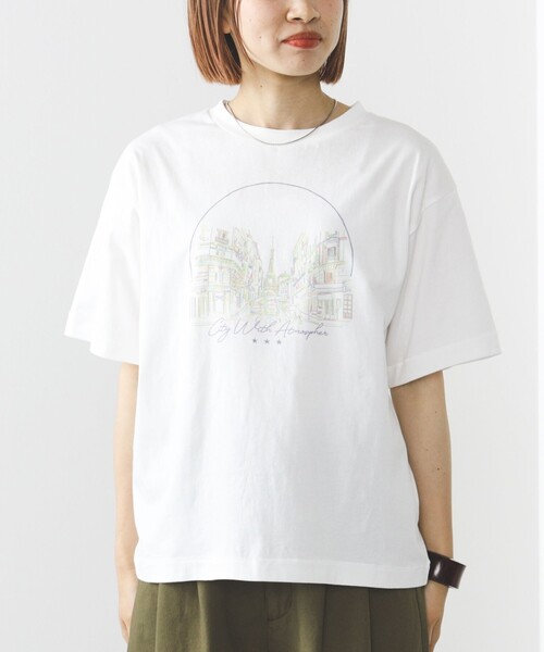 BEAMS HEART(ビームスハート)の「BEAMS HEART / カラフルプリント Tシャツ(Tシャツ/カットソー・レディース・オフホワイト/ブラック系その他4/パープル系その他5・FREE)」の18枚目の写真