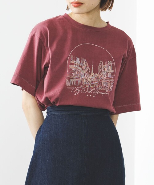 BEAMS HEART(ビームスハート)の「BEAMS HEART / カラフルプリント Tシャツ(Tシャツ/カットソー・レディース・オフホワイト/ブラック系その他4/パープル系その他5・FREE)」の1枚目の写真