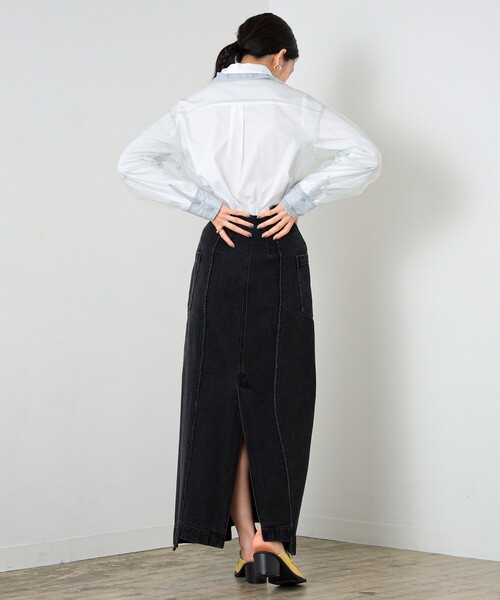 Ray BEAMS（レイビームス）の「Ray BEAMS / チュール シアー シャツ（シャツ/ブラウス・レディース・グレー/ブラック・FREE）」の18枚目の写真