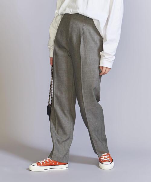 BEAUTY&YOUTH UNITED ARROWS(ビューティーアンドユースユナイテッドアローズ)の「シャークスキン ストレート パンツ -ウォッシャブル-(その他パンツ・レディース・ダークブラウン/ブラック・S/M)」の5枚目の写真