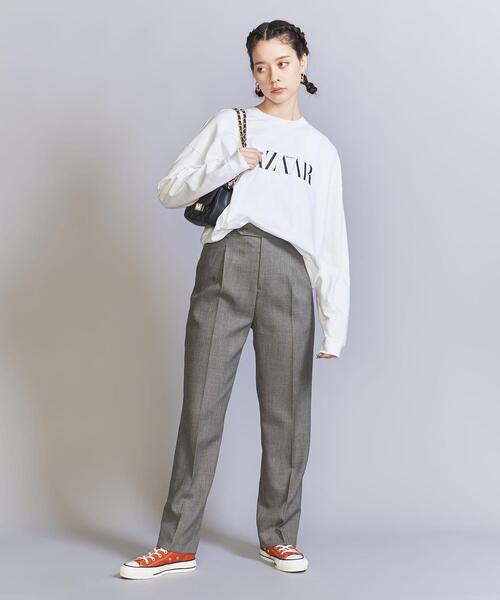 BEAUTY&YOUTH UNITED ARROWS(ビューティーアンドユースユナイテッドアローズ)の「シャークスキン ストレート パンツ -ウォッシャブル-(その他パンツ・レディース・ダークブラウン/ブラック・S/M)」の14枚目の写真