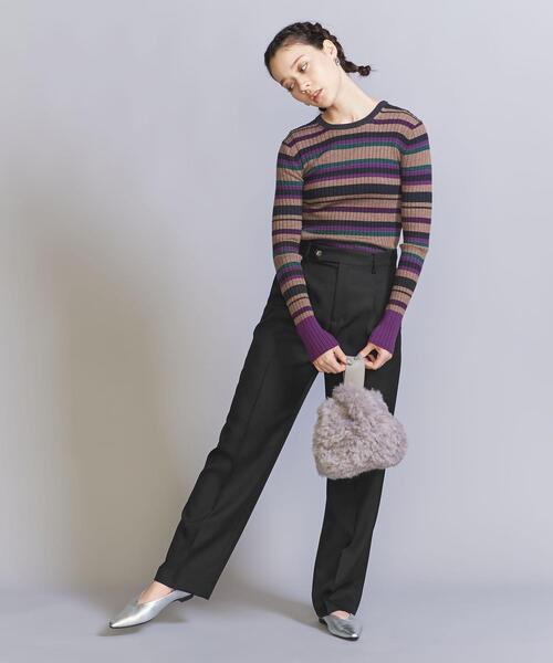 BEAUTY&YOUTH UNITED ARROWS(ビューティーアンドユースユナイテッドアローズ)の「シャークスキン ストレート パンツ -ウォッシャブル-(その他パンツ・レディース・ダークブラウン/ブラック・S/M)」の13枚目の写真