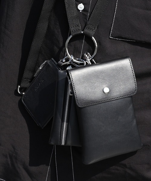 ８(eight)（エイト）の「３連ポーチショルダー（ショルダーバッグ・メンズ・ブラック・FREE）」の3枚目の写真