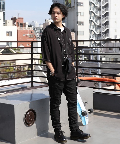 ８(eight)（エイト）の「３連ポーチショルダー（ショルダーバッグ・メンズ・ブラック・FREE）」の4枚目の写真