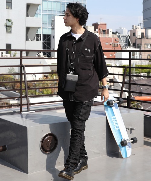 ８(eight)（エイト）の「３連ポーチショルダー（ショルダーバッグ・メンズ・ブラック・FREE）」の6枚目の写真